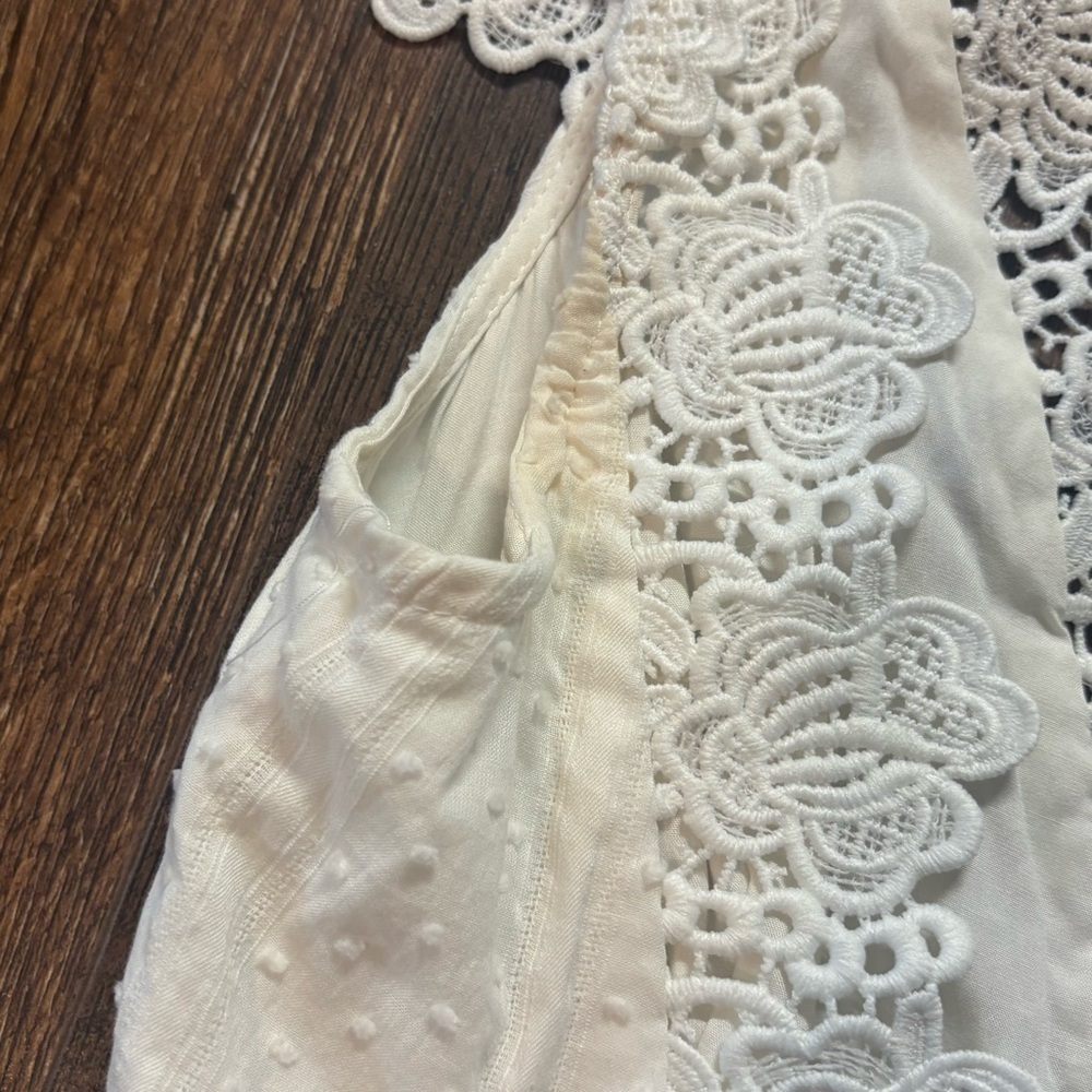Lulu’s Believe in Dreams White Swiss Dot Lace Backless Skater Dress - Picture 5 of 7